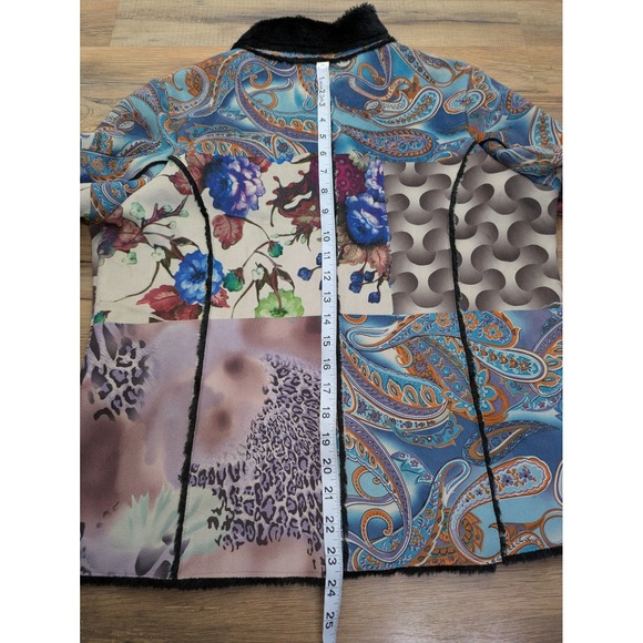 Weavz Penny Lane Women's Coat Jacket Large Patchwork Y2K 2000s - Picture 10 of 11